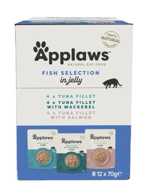 Applaws Multipack Selezione Pesce in Jelly 12x70 g - Immagine 1