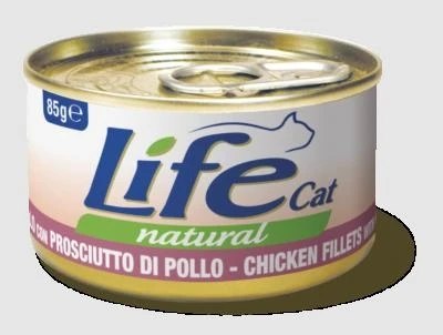 Lifepet Lifecat New Filetto Pollo e Prosciutto 85 g - Immagine 1