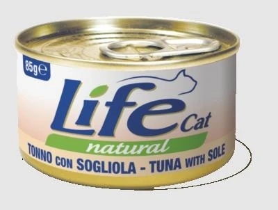 LIFEPET Lifecat New Tonno/Sogliola 85 g - Umido per gatti - Immagine 1