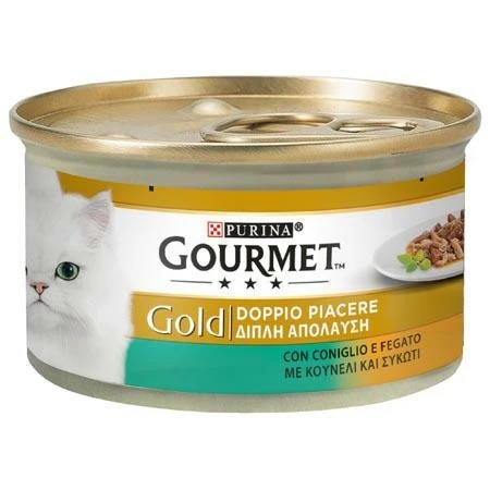 Purina Gourmet Gold Doppio Piacere Coniglio e Fegato 85 g - Immagine 1