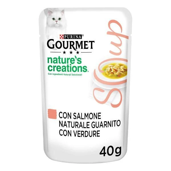 Purina Gourmet Nature's Creation Soup Salmone e Verdure 16 x 40 g - Immagine 1