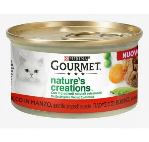 Purina Gourmet Creations Manzo, Piselli e Carote 85 g - Immagine 1