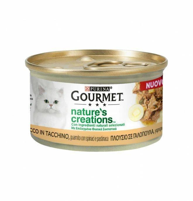 Purina Gourmet Creations Tacchino, Spinaci e Pastina 85 g - Immagine 1