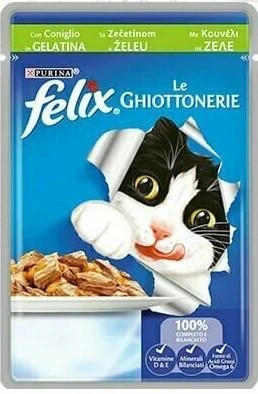 Purina Felix Ghiottonerie Coniglio in Gelatina 26 x 85 g - Immagine 1