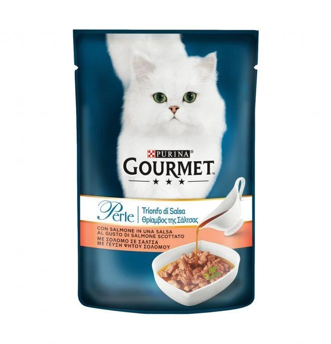 Purina Gourmet Perle Trionfo in Salsa al Salmone 26 x 85 g - Immagine 1
