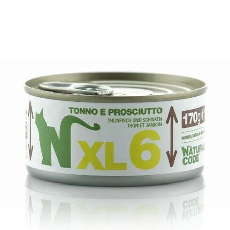 Natural Code XL6 Tonno/Prosciutto 170g - Cibo Umido per Gatti - Immagine 1