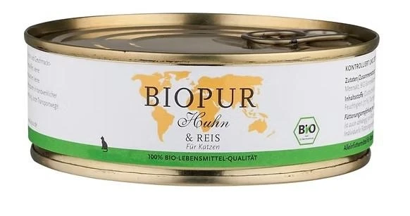 BIOPUR Cat Pollame/Riso 100g Vasetto in Vetro - Immagine 1