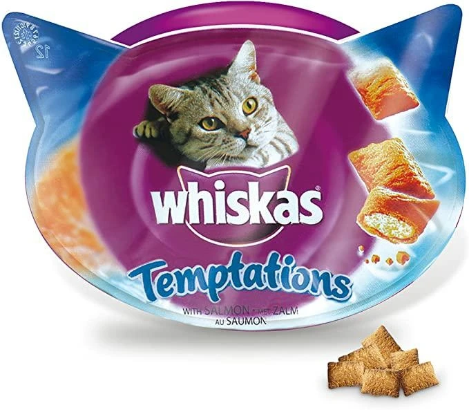 Whiskas Temptations al Salmone per Gatti 8 x 60 g - Immagine 1