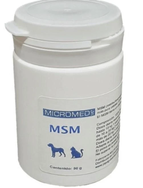 Micromed MSM in Polvere 50g - Supporto per il Benessere del Tuo Cane - Immagine 1