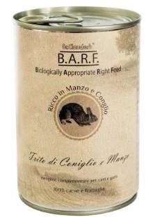 BARF Dog Trito di Coniglio e Manzo 400 g - Immagine 1