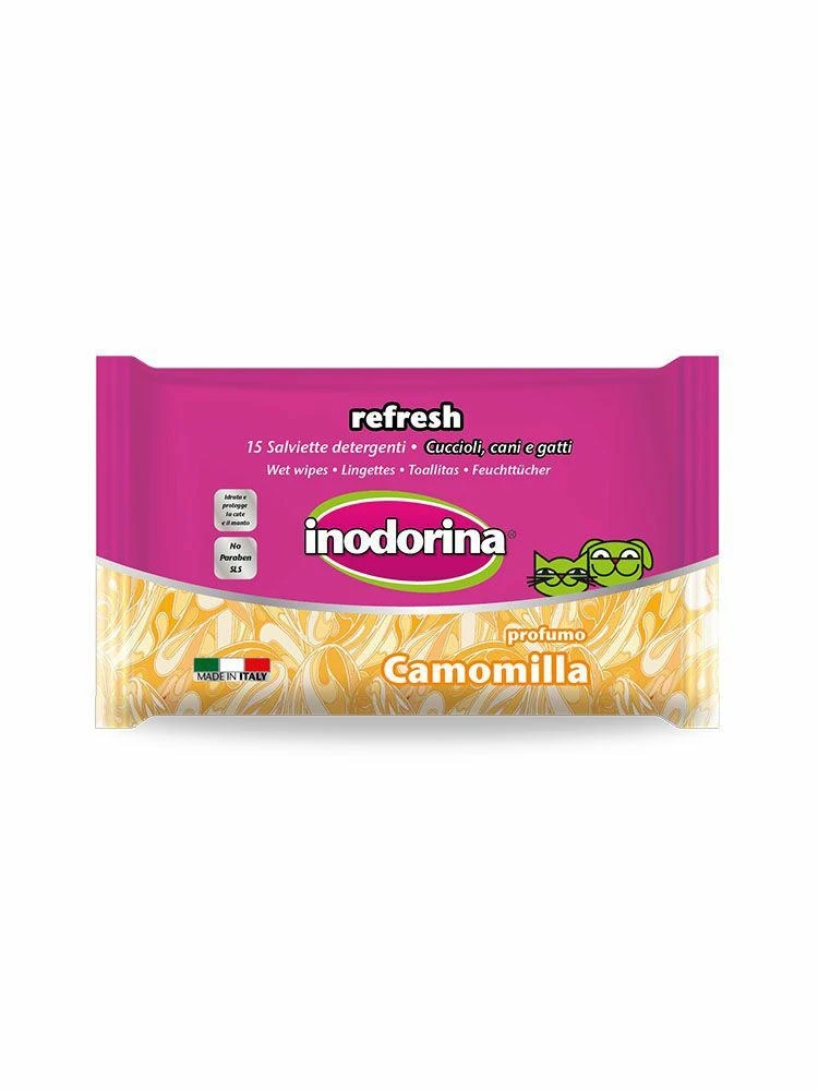 Inodorina Salviette alla Camomilla per Cani - 15 pz - Immagine 1