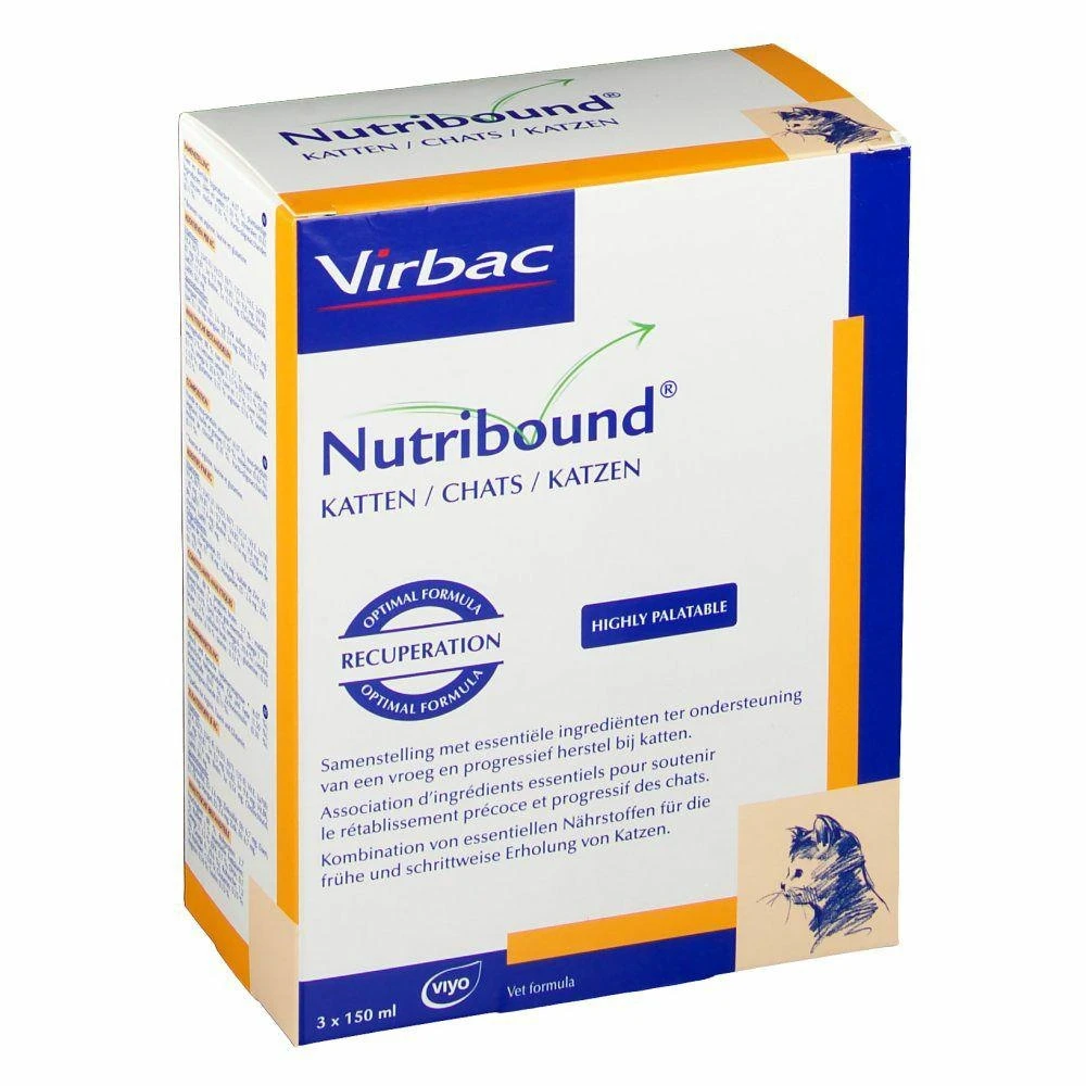 Virbac Nutribound per Gatto 3 x 150 ml - Immagine 1