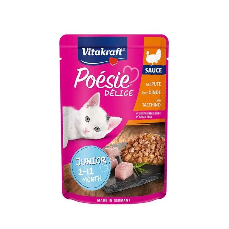 Vitakraft Poesie Delice Sauce Kitten Tacchino 23 x 85 g - Immagine 1