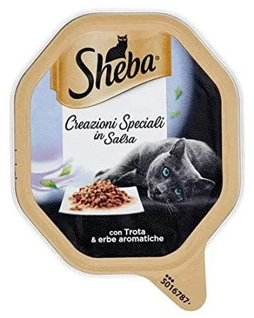Sheba Creazioni Trota ed Erbe in Salsa Vaschette 22 x 85 g - Immagine 1