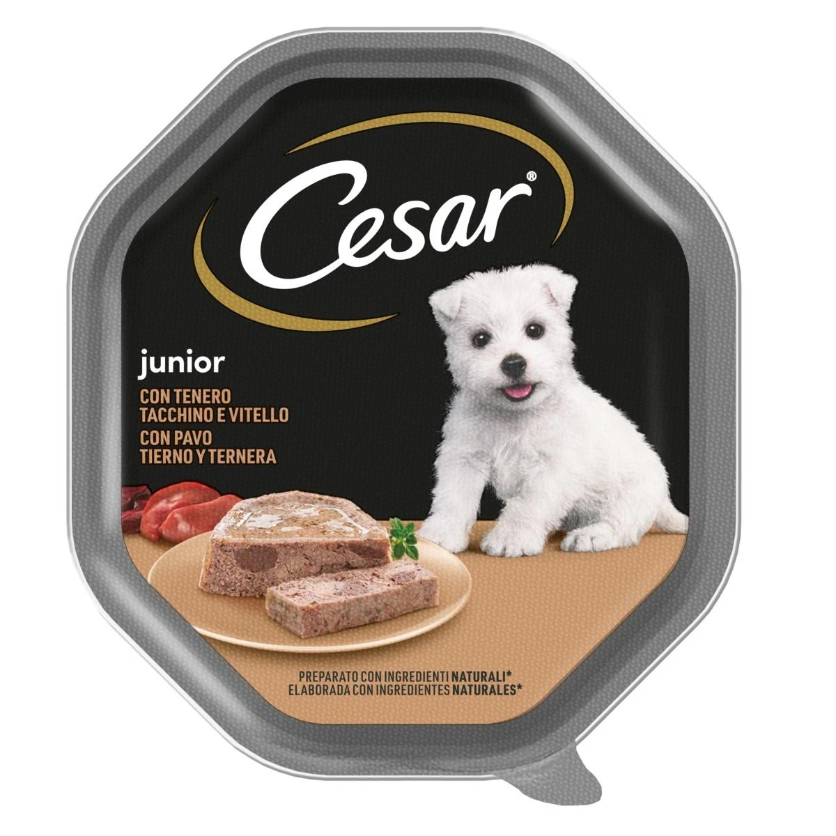 Cesar Lifestage Junior Tenero Tacchino/Vitello 14 x 150 g - Immagine 1