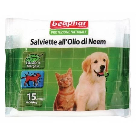 Beaphar Salviette Olio di Neem per Cani - 15 pz - Immagine 1