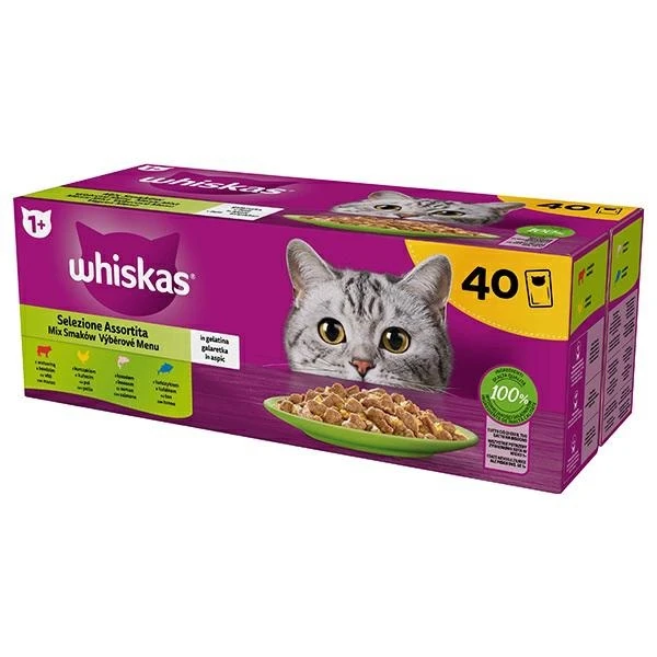 Whiskas Selezione Assortita 40 x 85 g - Cibo umido per gatti - Immagine 1
