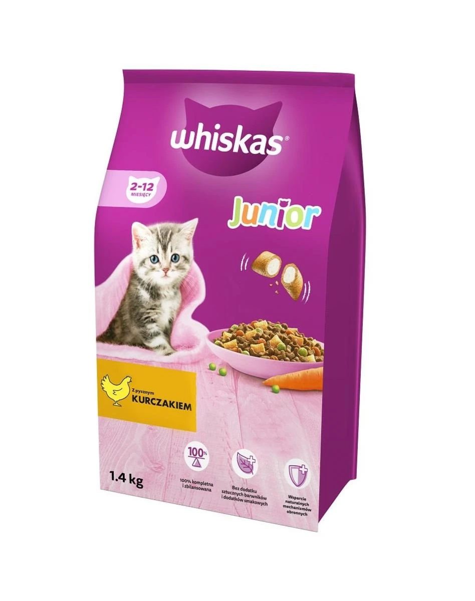 Whiskas Junior al Pollo 1,4 kg - Crocchette per Gattini - Immagine 1