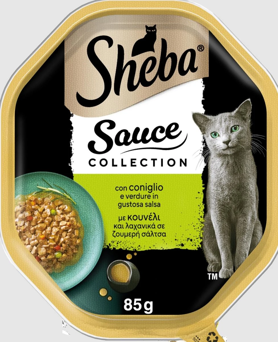 Sheba Vaschette Selezione in Salsa con Coniglio 22 x 85 g - Immagine 1