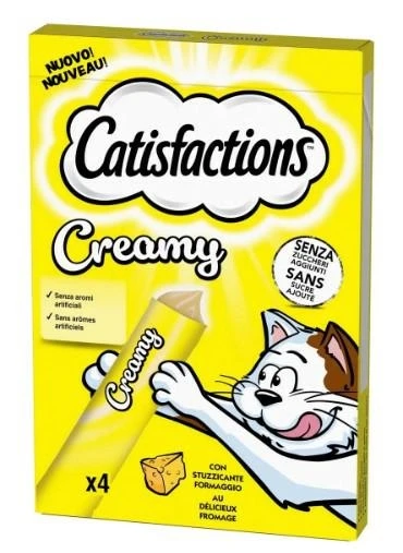 Catisfaction Creamy al Formaggio per Gatti - 4 x 10 g - Immagine 1