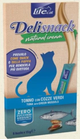 Lifepet Lifecat Deli Snack Cream Tonno 90 g - Immagine 1