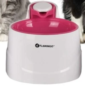 Flamingo Fontanella Bellagio bianco/rosa per gatti - Immagine 1