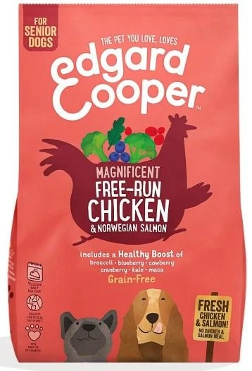 Edgard Cooper Dog Senior Pollo e Salmone Crocchette 2,5 kg - Immagine 1