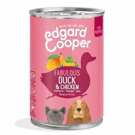 Edgardcooper Puppy Anatra e Pollo 400 g - Cibo umido per cani - Immagine 1