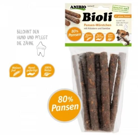 ANIBIO Bioli Rumine PZ 7 - Snack naturale per cani - Immagine 1