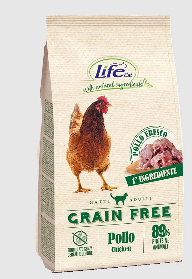 Lifepet Lifecat GF Pollo 1,5 kg - Mangime secco per gatti - Immagine 1