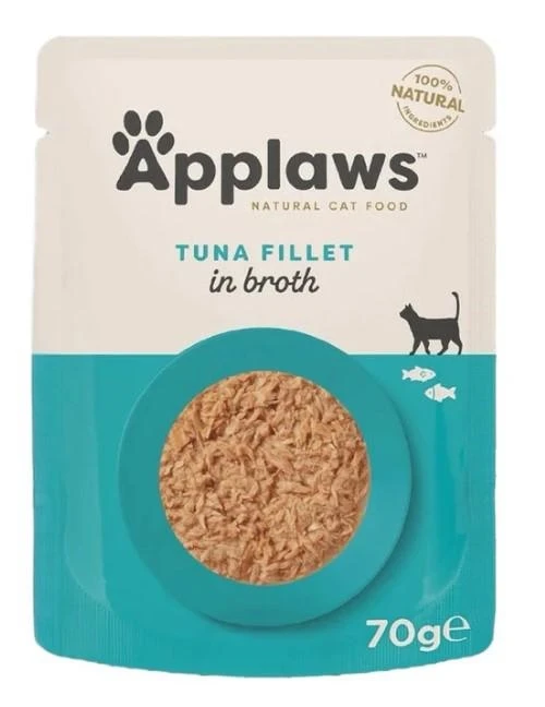 Applaws Buste con Filetto di Tonno in Brodo per Gatto 12 x 70 g - Immagine 1