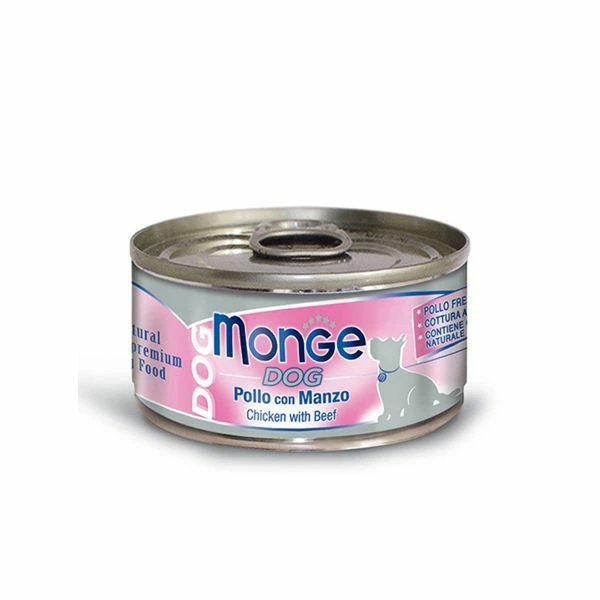 Monge Dog Pollo e Manzo 95 g - Alimento umido per cani - Immagine 1