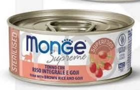Monge Cat Supreme Steril Tonno, Riso e Goji 80 g - Immagine 1