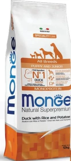 Monge Dog Puppy Anatra, Riso e Patate 12 kg - Immagine 1