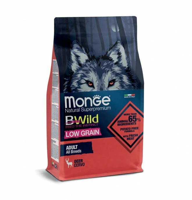 Monge Bwild Dog Low al Cervo 12 kg - Immagine 1