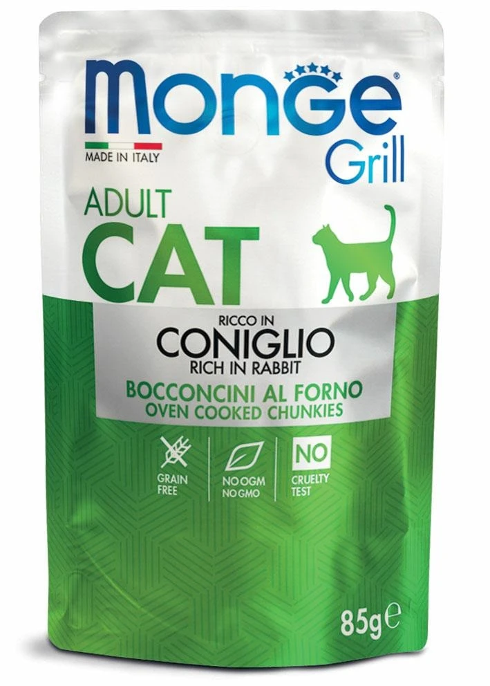 Monge Cat Grill Buste Coniglio 28 x 85 g - Immagine 1