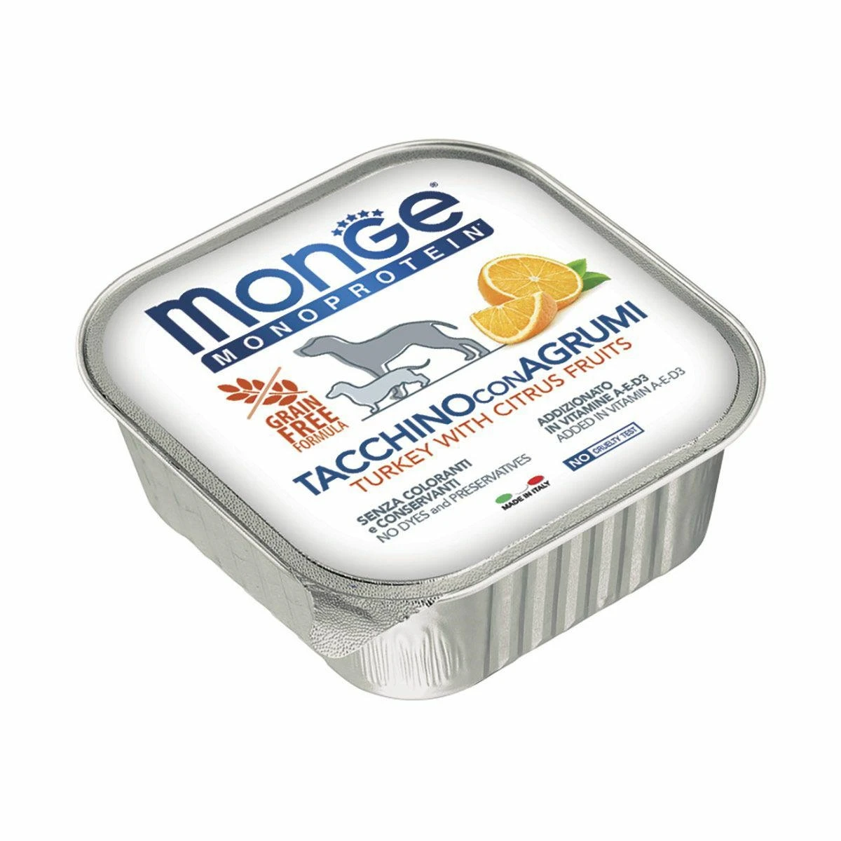 Monge Mono Fruit Tacchino e Agrumi per Cani 24 x 150 g - Immagine 1