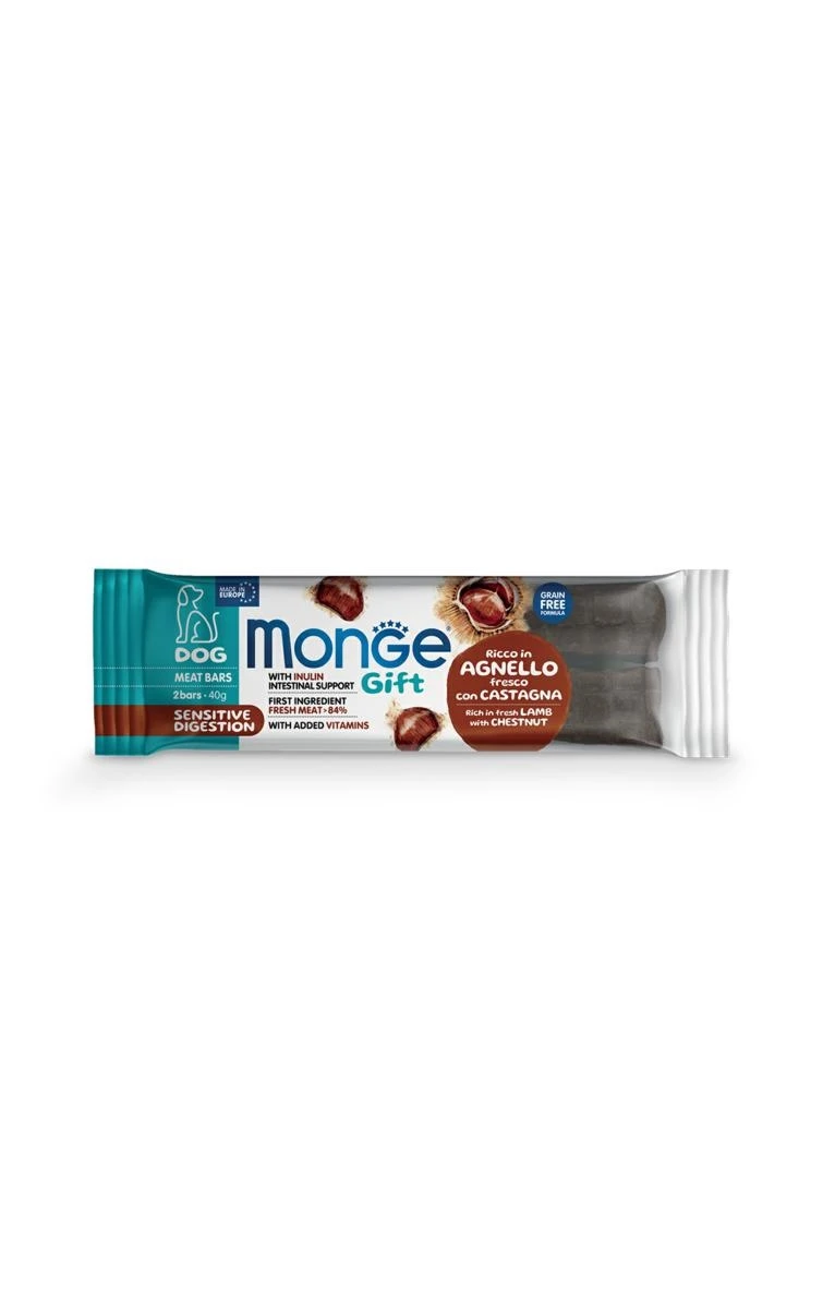Monge Gift Dog Meat Bars Sensitive Digestion Agnello/Castagne 40 g - Immagine 1