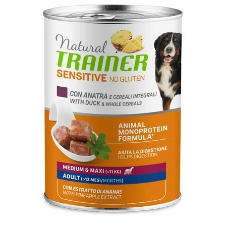 Trainer Umido Sensitive Medium/Maxi Anatra e Riso 400 g - Immagine 1
