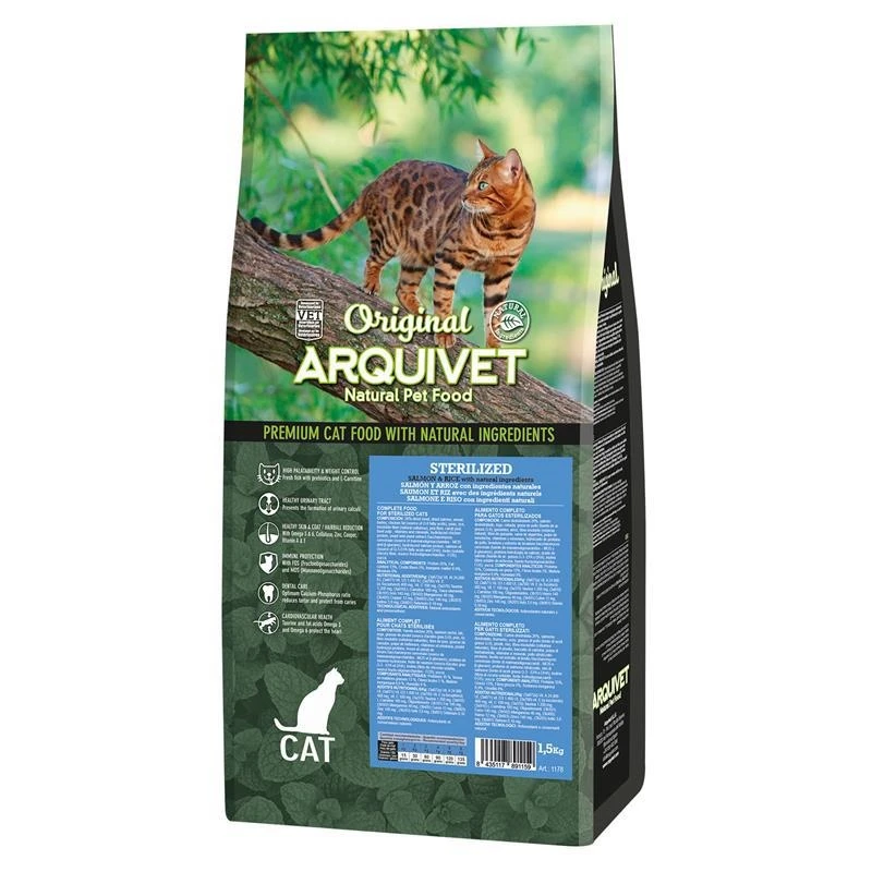 Arquivet Cat Original Sterilized Salmone 1,5 kg - Immagine 1