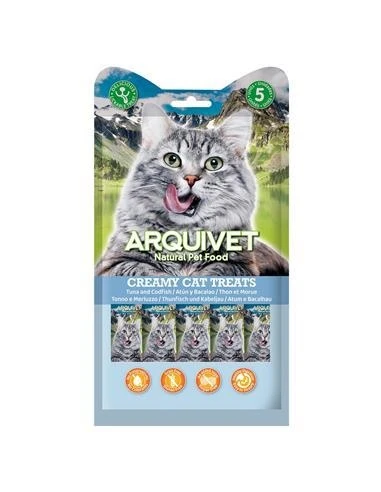 Arquivet Cat Snack Liquido al Tonno/Merluzzo 5 x 14g - Immagine 1