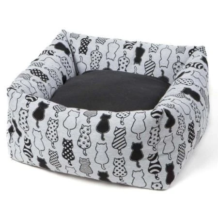 Cuccia Rodi Quadrata Mix Cats 50x50x20 - LEOPET - Immagine 1