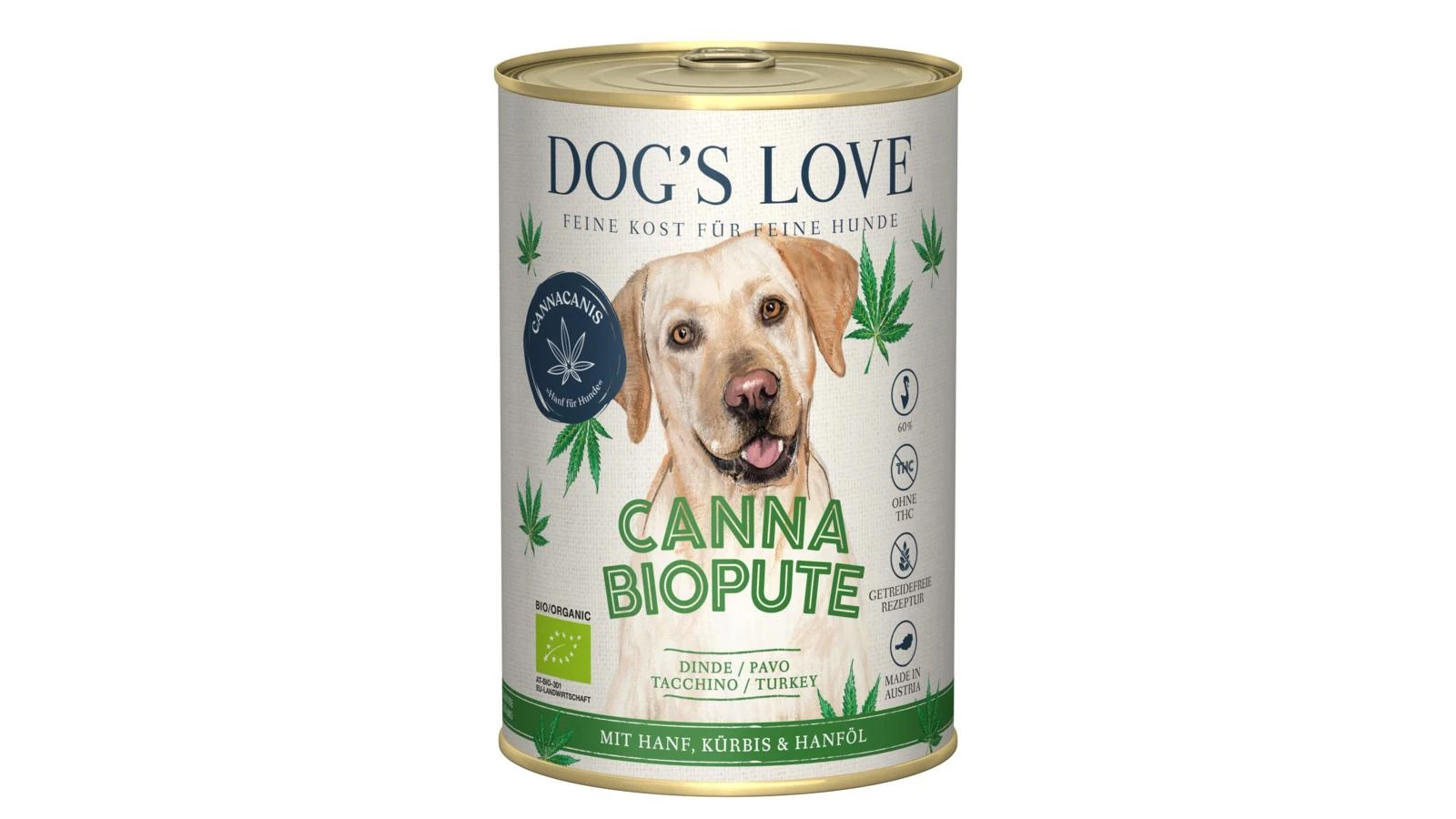 Dog's Love Canna Canis Gr 400 Tacchino - Mangime Umido per Cane - Immagine 1