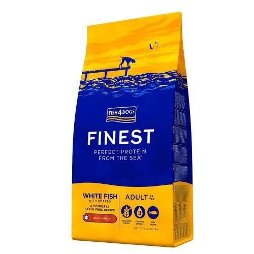 Fish4Dogs Finest Adult Pesce Bianco/ Patate (Small Kibble) 6 kg - Immagine 1