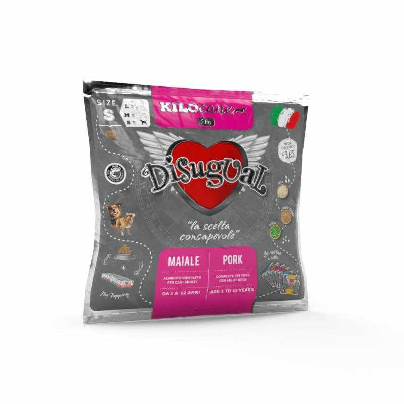 Disugual Kilocane Mini Maiale 1 Kg - Mangime Secco per Cani - Immagine 1