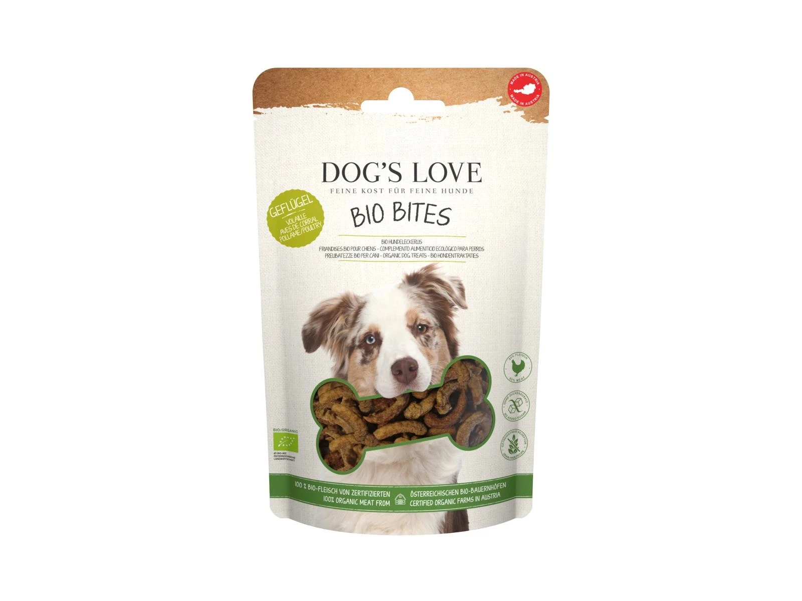 Dog's Love Bite Bio - Snack per Cane al Pollo 150g - Immagine 1
