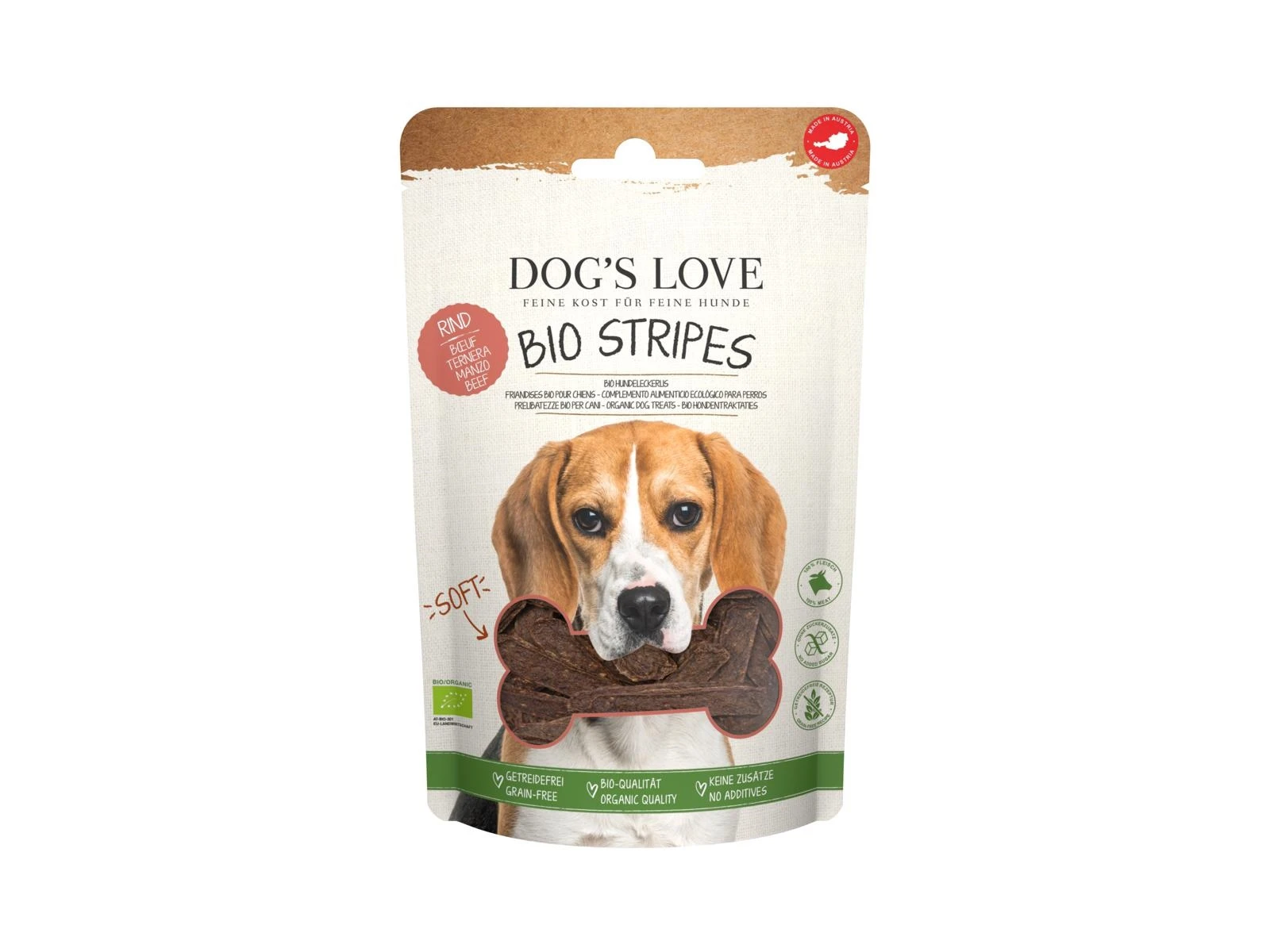 Dog's Love Soft Stripes Bio 150g Manzo - Immagine 1