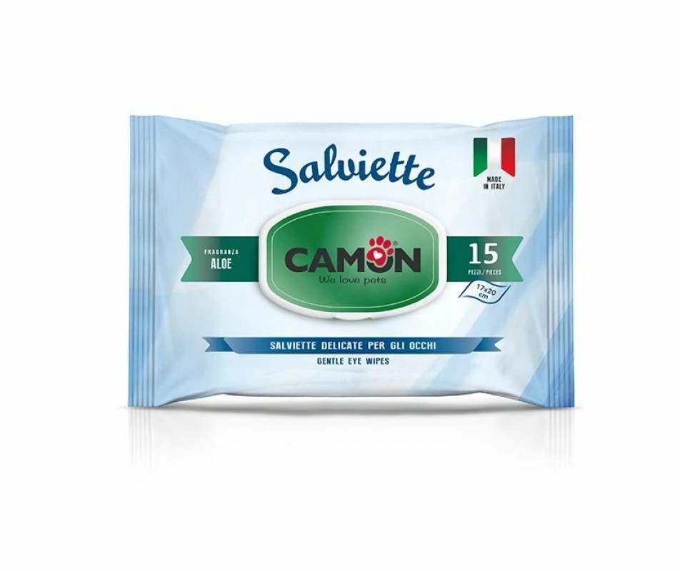 Camon Salviette Detergenti Occhi/Orecchie Aloe - 15 Pz - Immagine 1