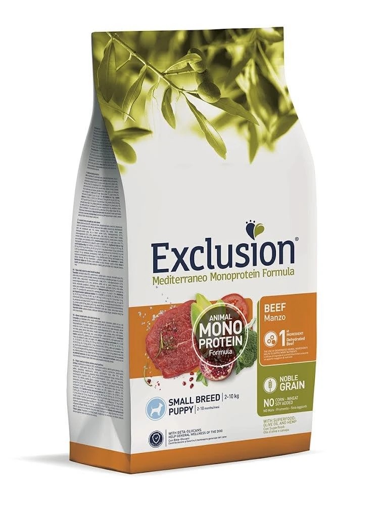 Exclusion Medit Noble Mini Puppy Manzo 500g - Dorado - Immagine 1
