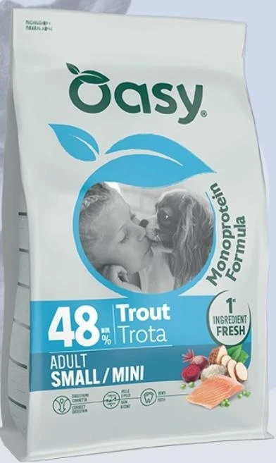 OASY Dog Mono Small/Mini Trota 2 kg - Mangime Secco per Cani - Immagine 1